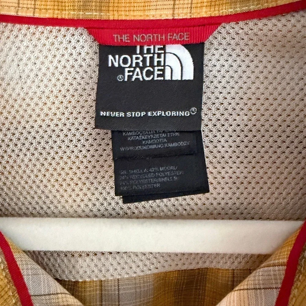 The North Face Yellow and‎ White Plaid Men's Shirt